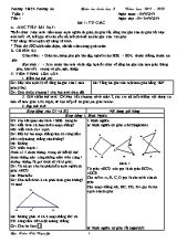 Giáo án Hình học Lớp 8 - Học kỳ I - Năm học 2019-2020 - Trần Thị Nguyệt